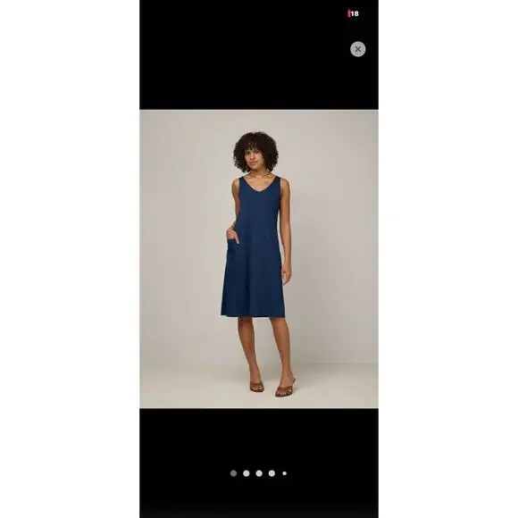 Reversible Wool& Summer Red Sleeveless Midi Dress with Pockets Belt, size large - Picture 9 of 13